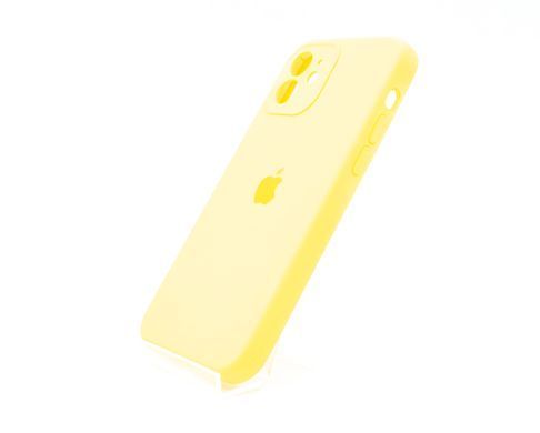 Силіконовий чохол Full Cover для iPhone 12 yellow Full Camera