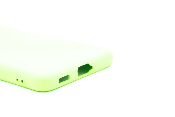 Силіконовий чохол Full Cover для Samsung S21 neon green Full Camera без logo