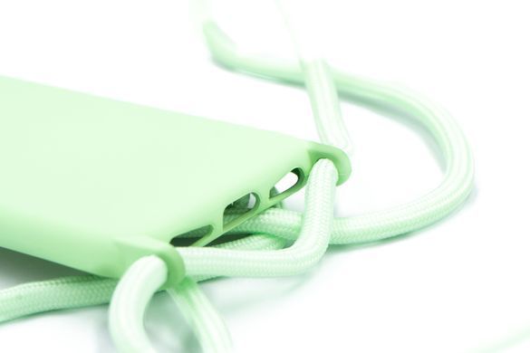 Силиконовый чехол WAVE Lanyard для iPhone 7/8 mint gum(TPU)