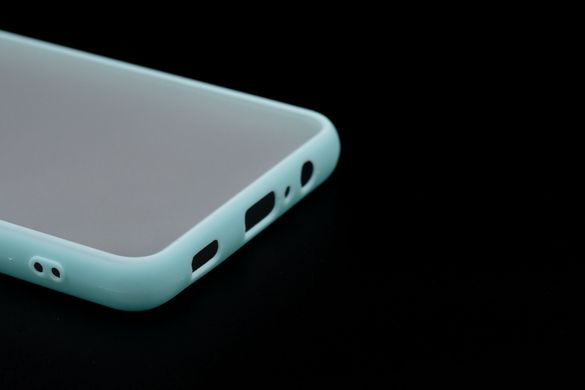 TPU чохол Camshield mate для Samsung A12 turquoise шторка/захист камери