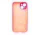 Силіконовий чохол Full Cover для iPhone 14 barble pink (hot pink) Full Camera