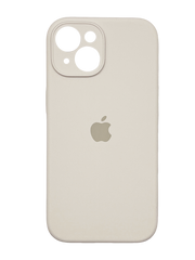 Силіконовий чохол Full Cover для iPhone 15 antique white Full camera