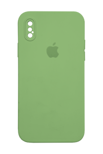 Силиконовый чехол Full Cover Square для iPhone X/XS mint Full Camera