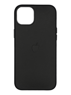 Чохол Leather with Magsafe для iPhone 15 black