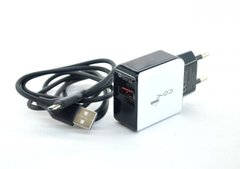 Мережевий зарядний пристрій 4YOU A40 Micro QC3.0 18W white/black