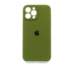 Силіконовий чохол Full Cover для iPhone 13 Pro Max olive green Full Camera