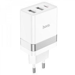 Сетевое зарядное устройство Hoco N21Pro Tourer 30W 2xUSB + Type-C white
