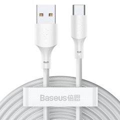USB кабель Baseus Simple Wisdom TZCATZJ-02 Type-C (2pcs) 40W 5A 1.5m white