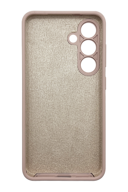 Силіконовий чохол Softy для Samsung S25 pink sand Full Camera з мікрофіброю