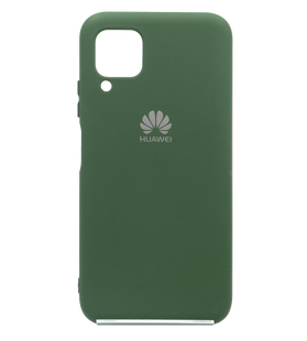 Силиконовый чехол Full Cover для Huawei P40 Lite dark green Protective my color