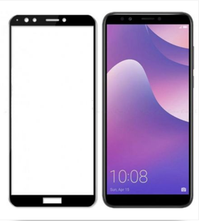 Защитное 2.5D стекло Glass Люкс для HUAWEI Y6 2018 Black 0.3mm