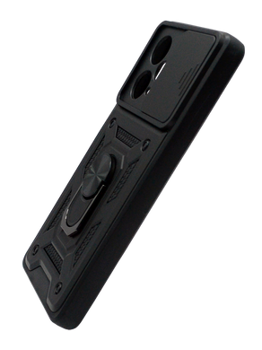 Чохол Camshield Serge Ring для Xiaomi Redmi Note 12 Pro+ 5G black протиударний шторка/захист камери