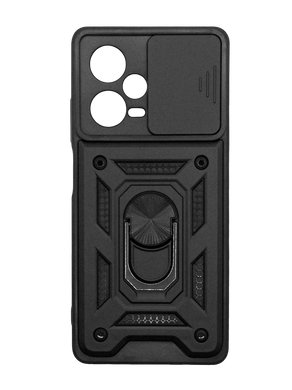 Чохол Camshield Serge Ring для Xiaomi Redmi Note 12 Pro+ 5G black протиударний шторка/захист камери