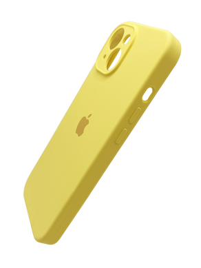 Силіконовий чохол Full Cover для iPhone 15 yellow Full Camera