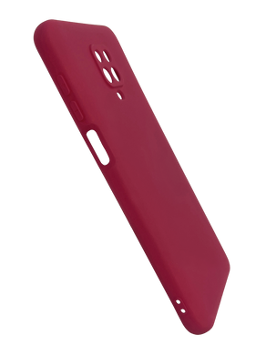 Силіконовий чохол SMTT для Xiaomi Redmi Note 9s/Note 9 Pro cherry Full Camera з мікрофіброю