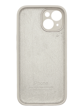 Силіконовий чохол Full Cover для iPhone 15 antique white Full camera