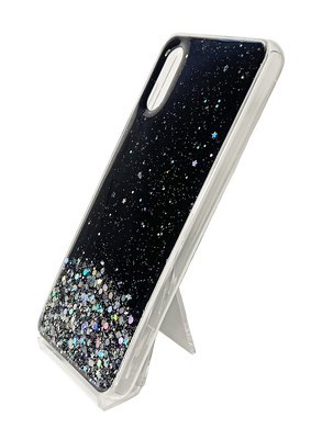 Накладка TPU Star Glitter для Samsung A02 black блискітки