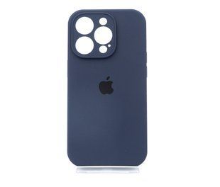 Силіконовий чохол Full Cover для iPhone 14 Pro midnight blue Full Camera