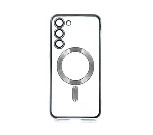 Чохол TPU Metallic Full Camera with Magsafe для Samsung S23+ black Full Camera