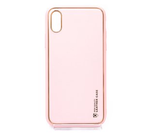 Чохол шкіра Xshield для iPhone X/Xs pink