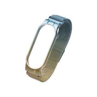 Ремінець Milanese Loop Xiaomi Mi Band 5/6 gradient blue/бежевий