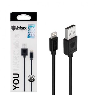 USB кабель Inkax CK-01 Lightning 2.1A 1m black