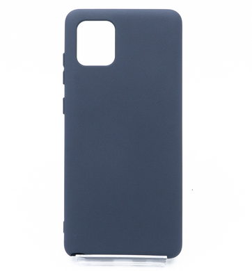 Силиконовый чехол Full Cover для Samsung Note 10 Lite/A81 midnight blue без logo