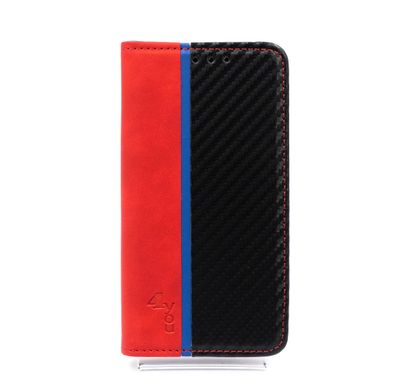 Чохол книжка Carbon для iPhone 7/8 red/black (4you)