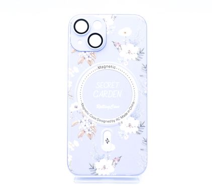 TPU+PC чохол Secret Garden with MagSafe для iPhone 14 lilac