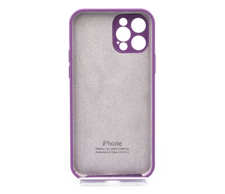 Силіконовий чохол Full Cover для iPhone 12 Pro purple Full Camera