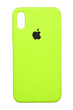 Силиконовый чехол Full Cover для iPhone X/XS neon green