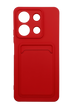 Силиконовый чехол WAVE Colorful Pocket для Xiaomi Redmi Note 13 4G red Full Camera