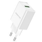 Сетевое зарядное устройство Borofone BN5 Sunlight QC3.0 18W 1USB + Cable Micro 1m white