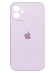 Силіконовий чохол Full Cover для iPhone 12 light lilac (glycine) Full Camera