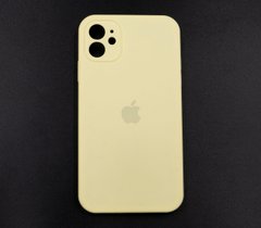 Силіконовий чохол Full Cover Square для iPhone 11 mellow yellow Camera Protective