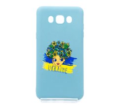 Силіконовий чохол MyPrint для Samsung J7-2016/J710 Дівчинка-Україна, Candy powder blue