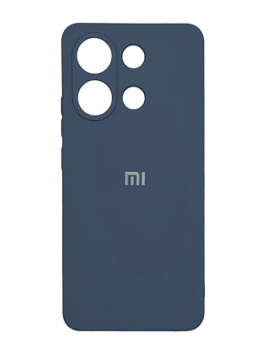 Силиконовый чехол Full Cover для Xiaomi Redmi Note 13 4G navy blue Full Camera