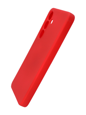 Силиконовый чехол SMTT для Samsung S24 red Full Camera с микрофиброй