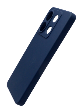 Силиконовый чехол SMTT для Xiaomi Redmi Note 13 Pro 5G dark blue Full Camera с микрофиброй