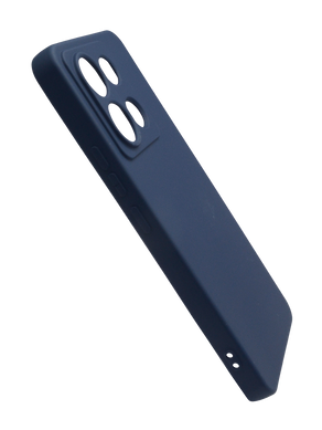 Силиконовый чехол SMTT для Xiaomi Redmi Note 13 Pro 5G dark blue Full Camera с микрофиброй