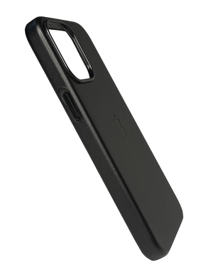 Чохол Leather with Magsafe для iPhone 15 Plus black