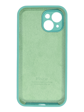 Силиконовый чехол Full Cover для iPhone 15 azure (marine green) Full Camera