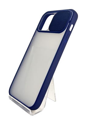 TPU чохол Camshield mate для iPhone 12/12Pro blue шторка/захист камери