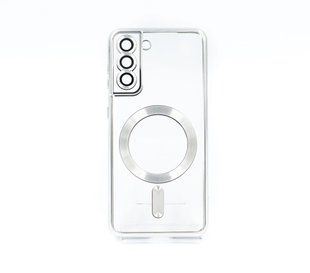 Чохол TPU Metallic Full Camera with Magsafe для Samsung S21+ silver Full Camera