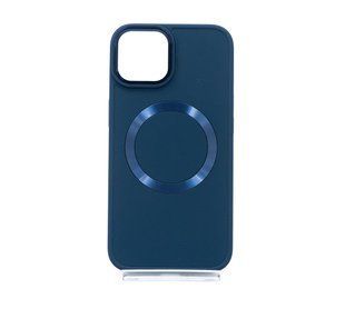 TPU чехол Bonbon Metal Style with MagSafe для iPhone 14 cosmos blue