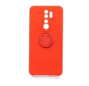 Чехол (TPU) Candy Ring для Xiaomi Redmi Note 8 Pro red Full Camera