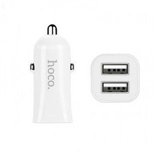 Автомобільний зарядний пристрій HOCO Z12 iPhone 2usb 2.4A white