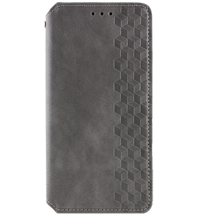Чехол-книжка кожа для Xiaomi Redmi 12 grey Getman Cubic PU