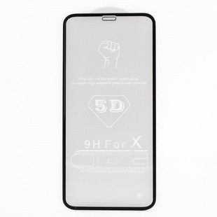 Захисне 6D скло Full Glue для iPhone X black SP