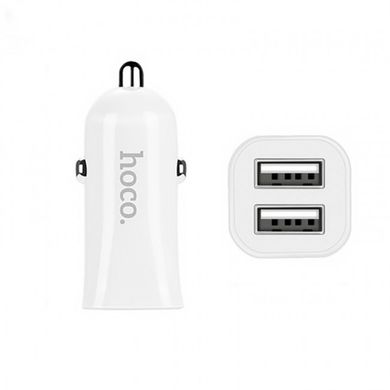 Автомобільний зарядний пристрій HOCO Z12 iPhone 2usb 2.4A white